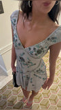 Pretty A Line V Neck Gray Chiffon Formal 8th Grade Homecoming Dresses Summer Middle School Hoco Dress 18th Birthday Outfits HZ1121
