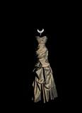 Vintage Mermaid Sweetheart Olive Green Taffeta Long Puffy Skirt Long Prom Dresses Party Dress 21st Birthday Outfits Graduation Dresses HZ1121