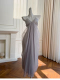 Elegant A Line Spaghetti Straps Sleeveless Long Evening Party Gowns Evening Formal Dresses Prom Dress HZ1121